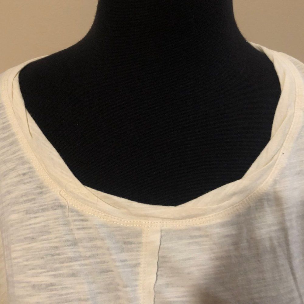 Mineral Washed Ruffle Sleeve Top 5153 NWT Boutique - Picture 8 of 9